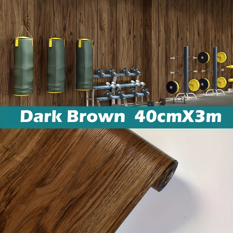 Thickened Wood Grain Floor Wall Sticker Self Adhesive Washable Qme A 40cmX3m