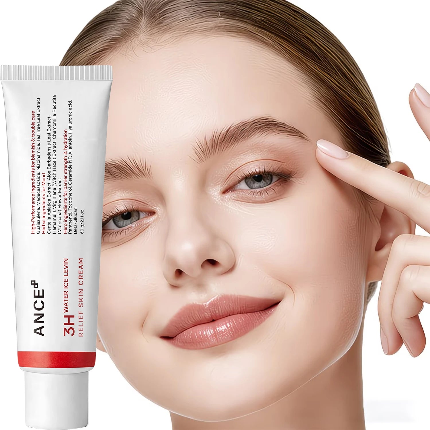 Water Ice Levin Acne Relief Skin Face Cream 60g Niacinamide Centella Moisturizing Firming Soothing Blemish Care Facial Cream Qme