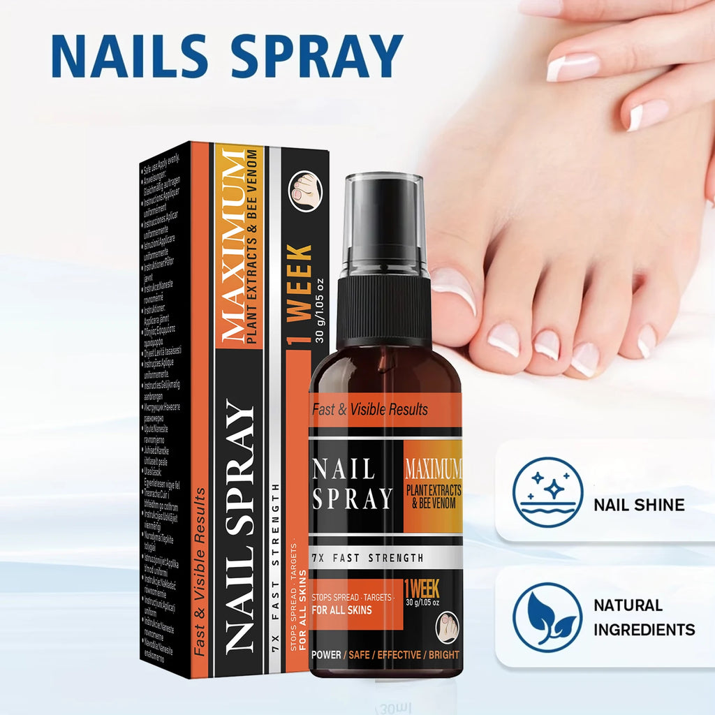 Nail Spray Fast & Visible Result, Strengthening & Repair with Bee Venom, Collagen & Hyaluronic Acid Qme