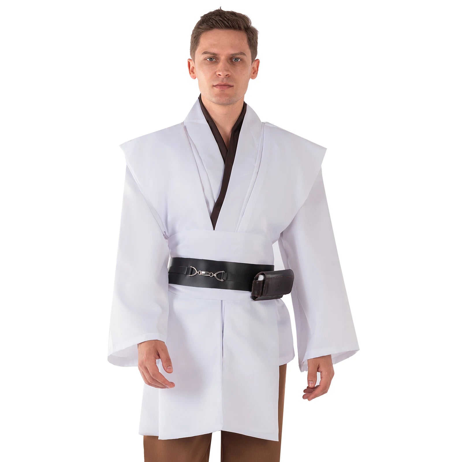 P-Jsmen Jedi Cosplay Costume Anakin Skywalker Replica Hooded Brown Cloak Robe Women Men Halloween Outfits Clothes Qme