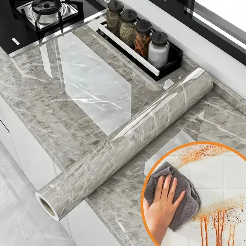 Kitchen Stickers High Temperature Resistance Room Decoration Oil Proof Self-adhesive Wallpaper 40cm Waterproof PVC Home Posters Qme