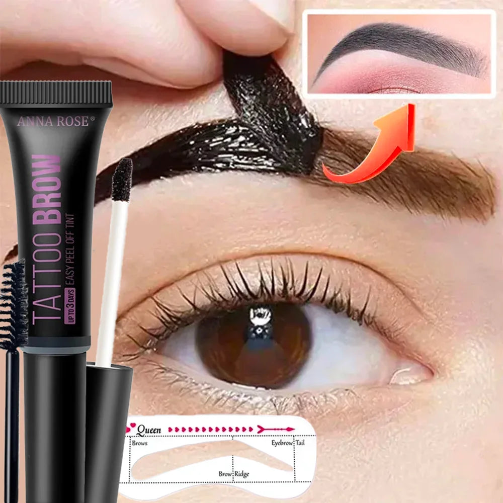 Waterproof Peel-off Tattoo Brow Gel Long-lasting 3 Days Smudge-proof Qme