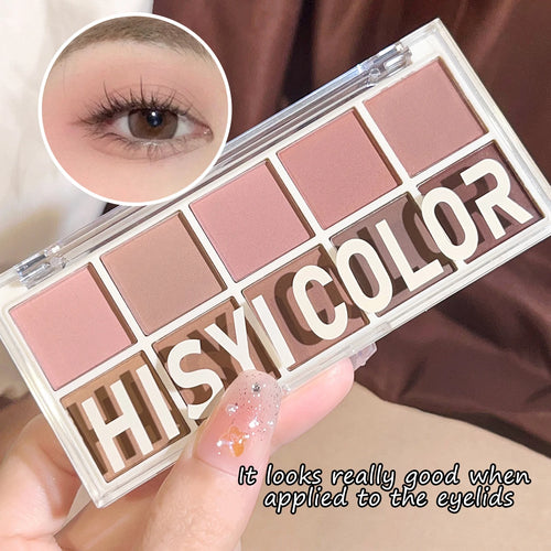 10-Color Eyeshadow Palette Highlight Matte Multi-style Brighten Nose Qme