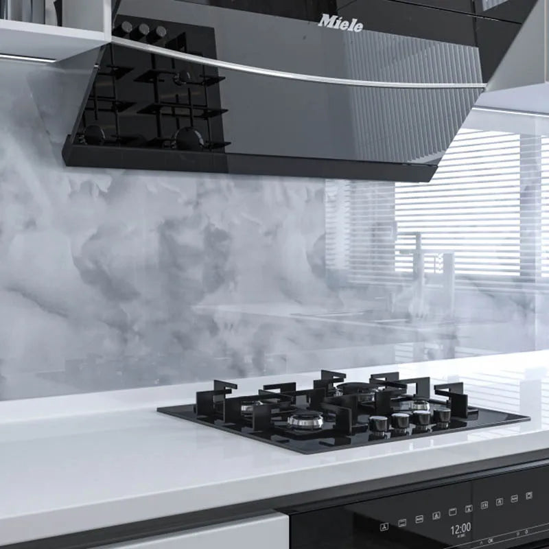 60cm*1m Imitation Marble Pattern Tile Stickers Waterproof Cabinet Refurbishment Kitchen High Temperature Resistant Oil Stickers Qme