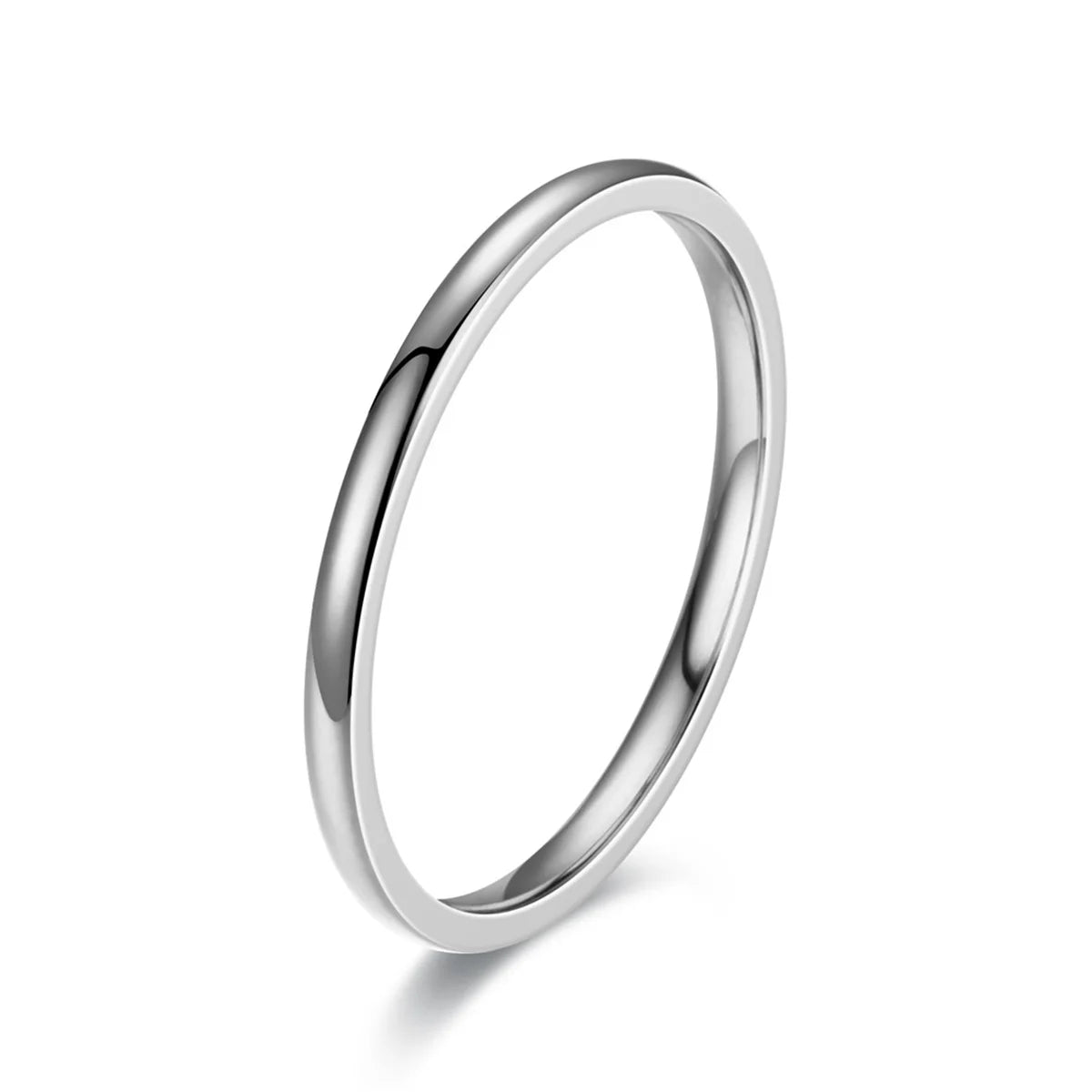 2/3/4mm Thin Stackable Ring Exquisite Stainless Steel Plain Band Knuckle Midi Ring Women Girl Size 5-13 Simple Punk Korean Decor Qme yin 3mm