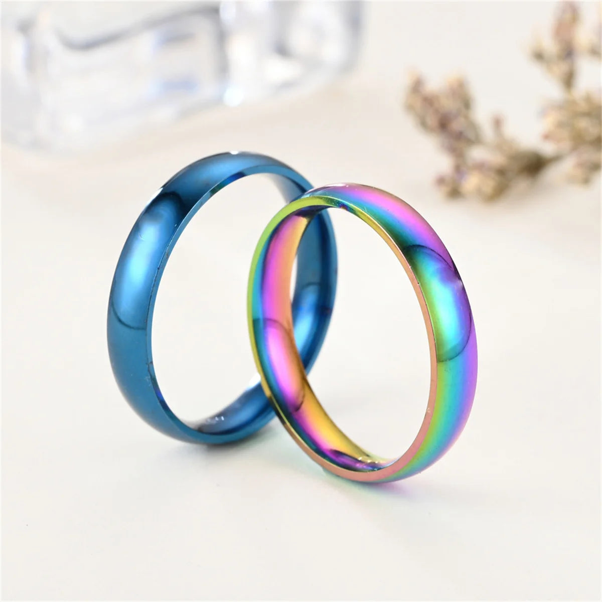 2/3/4mm Thin Stackable Ring Exquisite Stainless Steel Plain Band Knuckle Midi Ring Women Girl Size 5-13 Simple Punk Korean Decor Qme