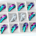 12Pcs Austria Crystal Pendant Loose Rhinestone Beads Charms Glass Jewelry Gems Stones for DIY Necklace Jewelry Making 11Styles Qme Wing 001VO