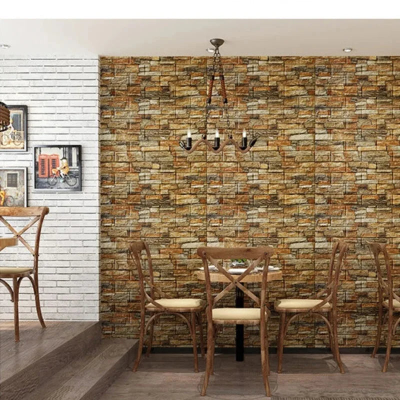 70CM 3D Wall Sticker Self Adhesive Background Decor XPE Foam Material Peel and Stick Wall Stickers Removable and Waterproof Qme