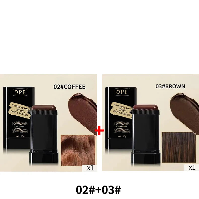 2-in-1 Beard Filler Powder Styling Brush Temporary Washable Dye Qme 02 03