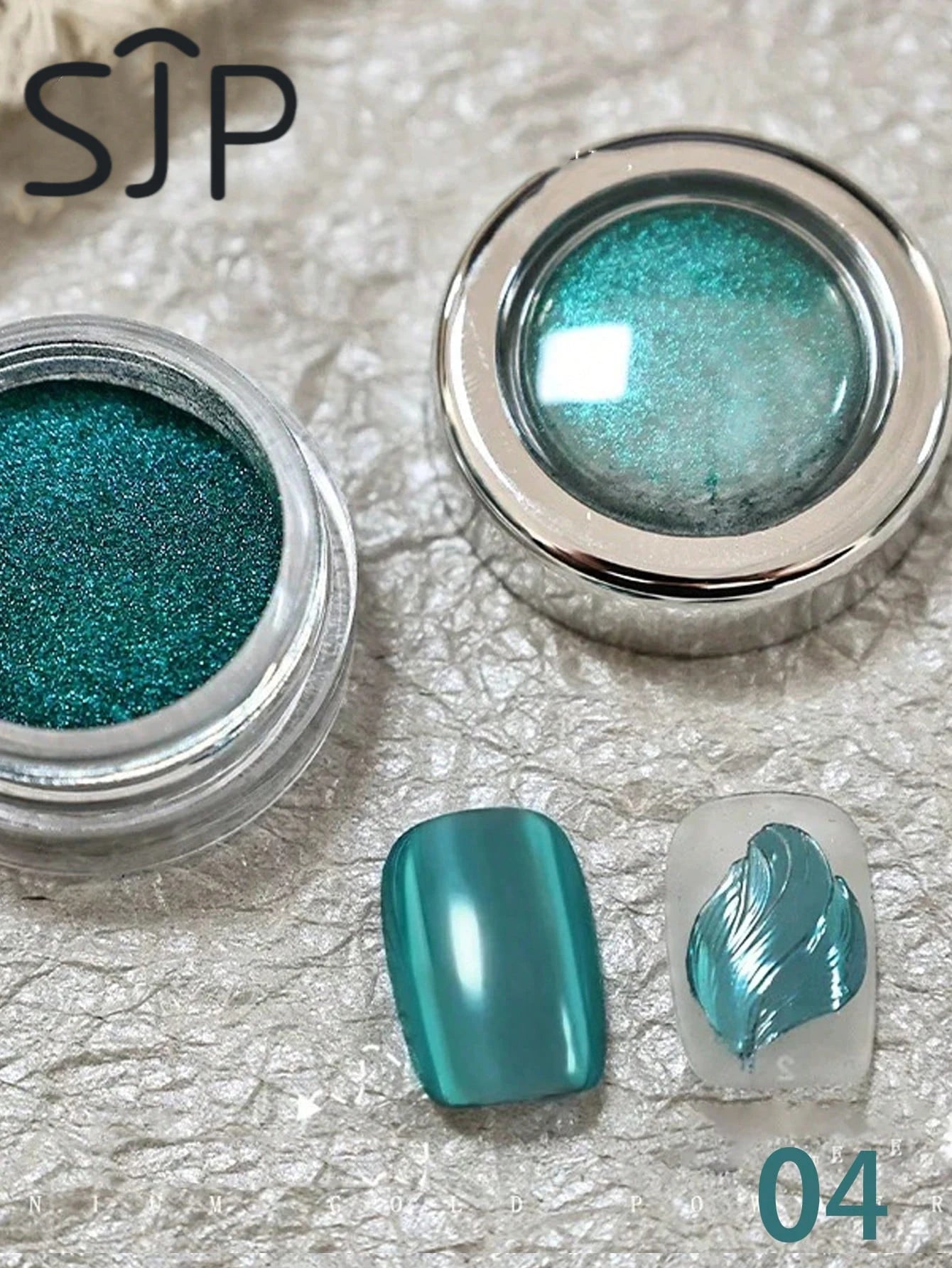 1 Blue Ocean Star Nail Mirror Powder Chrome-plated DIY Art Charm Qme 04