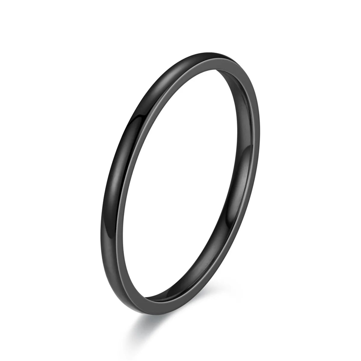 2/3/4mm Thin Stackable Ring Exquisite Stainless Steel Plain Band Knuckle Midi Ring Women Girl Size 5-13 Simple Punk Korean Decor Qme hei 2mm
