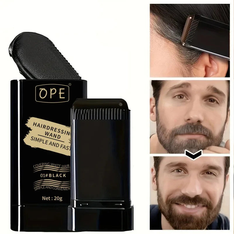 2-in-1 Beard Filler Powder Styling Brush Temporary Washable Dye Qme