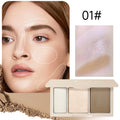 3-In-1 Contouring Powder - Easy To Blend, Highlight And Contour Palette, Ultra-Fine And Long-Lasting, Complexion-Enhancing Shade Qme 01