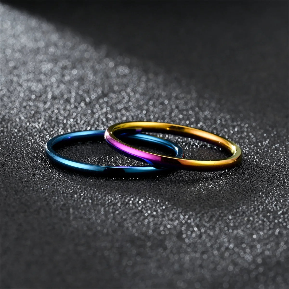 2/3/4mm Thin Stackable Ring Exquisite Stainless Steel Plain Band Knuckle Midi Ring Women Girl Size 5-13 Simple Punk Korean Decor Qme