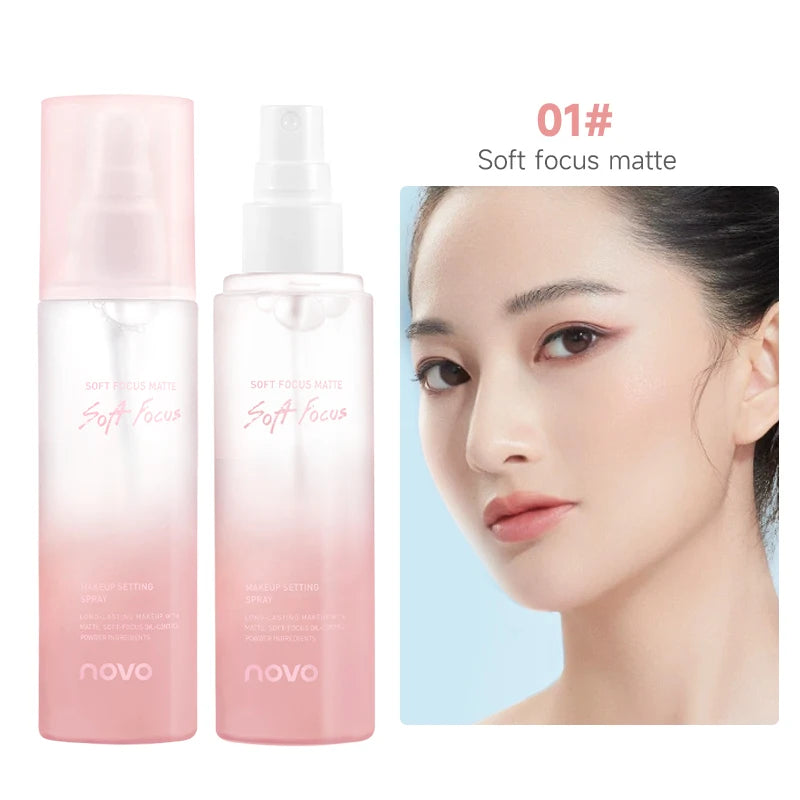 Long-Lasting Makeup Setting Spray With Hyaluronic Acid, Moisturizing Oil Control, Smudge & Transfer Resistant, Quick-Dry Qme 01