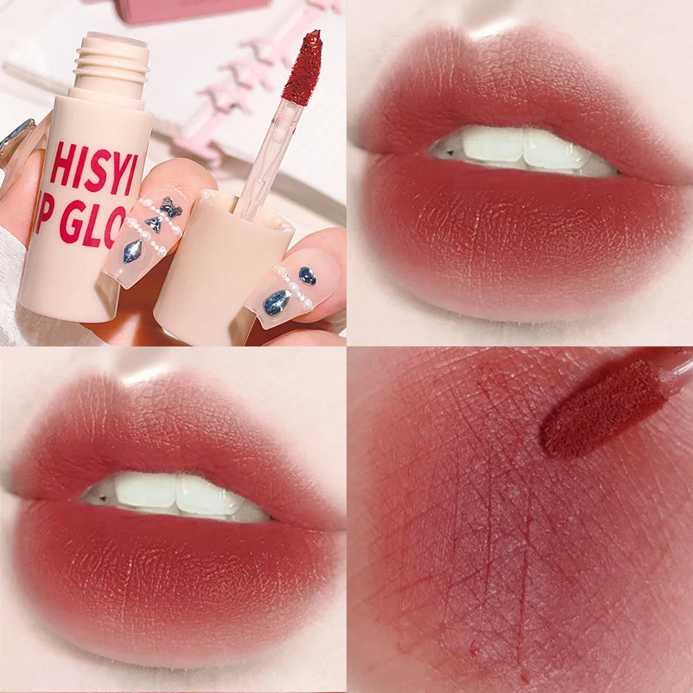 HISYI Airy Matte Velvet Lipstick Non-stick Long-lasting Flawless Qme