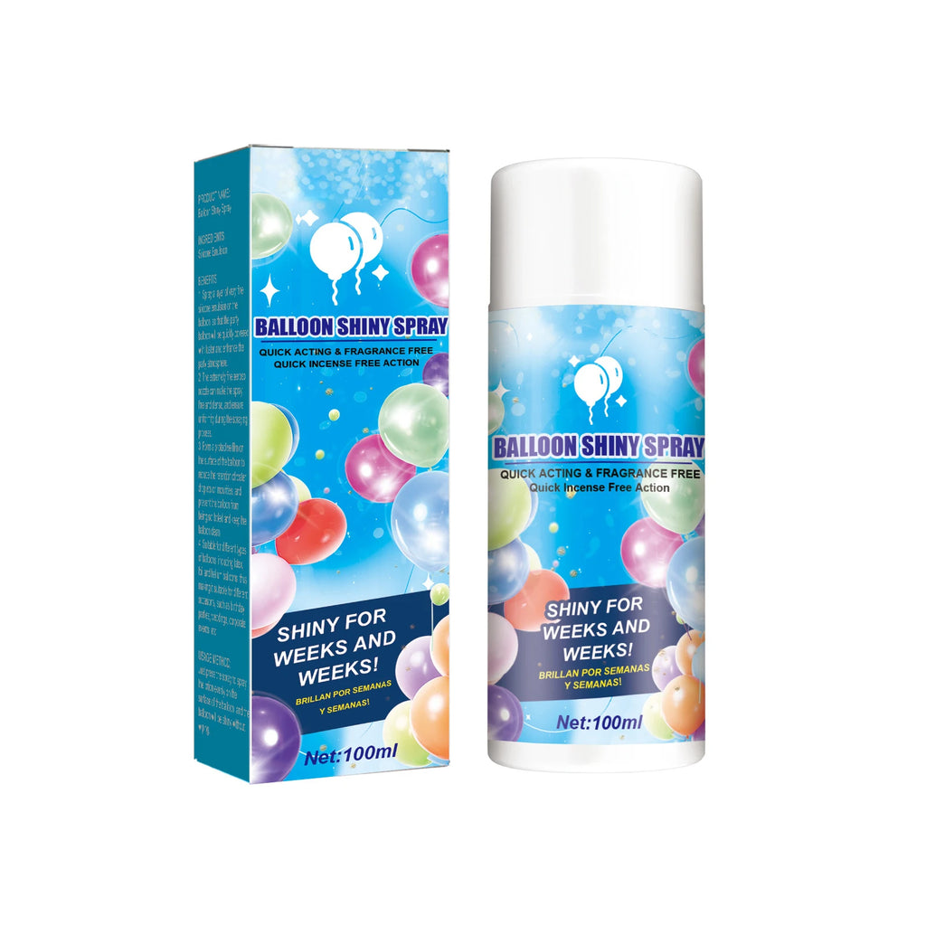 Shiny Glow Balloon Spray Balloon Brightener Fading Resistant Lasting Shine Polish Maintenance Party Enhance Balloon Precise Mist Qme 100ml Boxed Bright Balloon Color