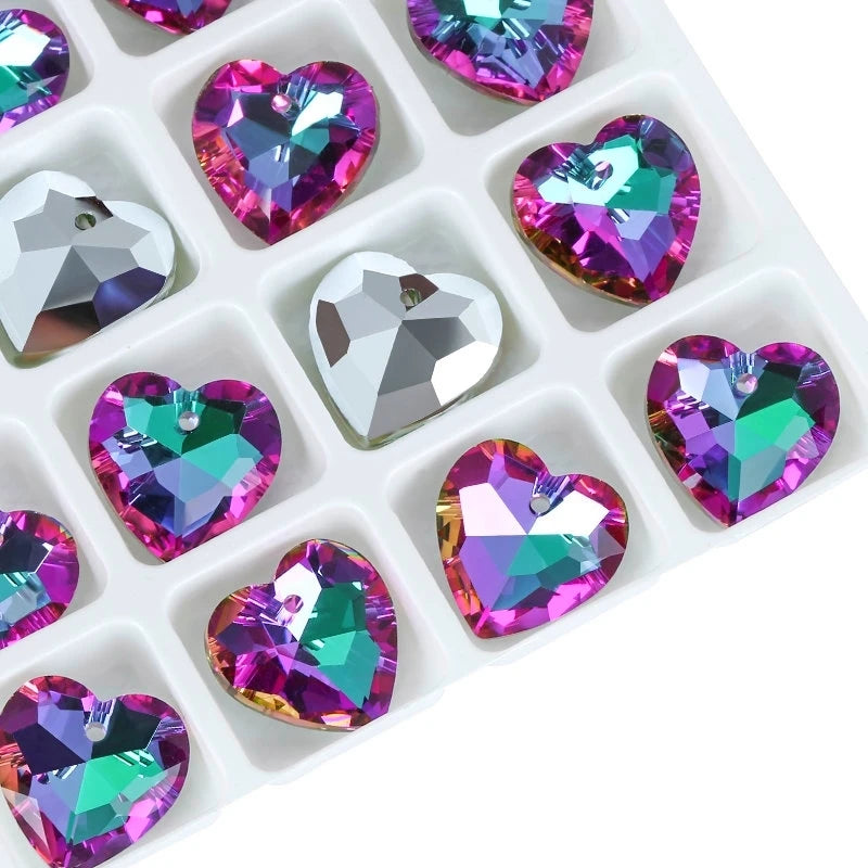 Austria Crystal Pendant Loose Rhinestone Beads Charms Glass Jewelry