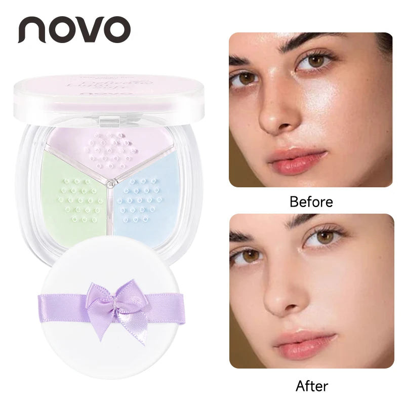 Three-Color Oil-Control Setting Powder, Loose Powder That Even Out The Skin Tone And Is Long-Lasting And Waterproof Qme