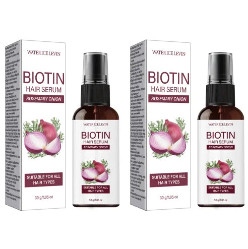 Biotin Rosemary Onion Hair Serum, Smooth & Supple Treatment for All Hair Types, Nourishing Growth Serum Qme Smoothing & Straightening