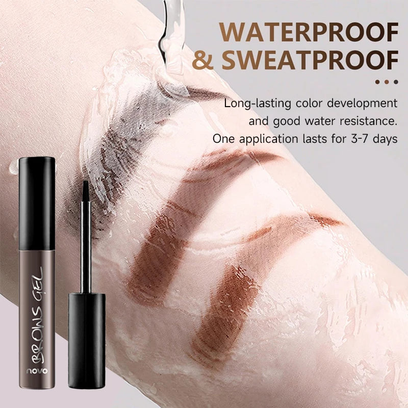 Long-Lasting Eyebrow Tint Gel, Waterproof, Semi-Permanent, Quick-Dry Transfer, Eyebrow Tattoo Beauty Cream, All Skin Types Qme