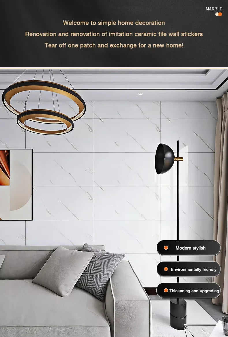 30x60 Imitation Ceramic Tile Wall Tiling Kitchen Bathroom Waterproof Qme