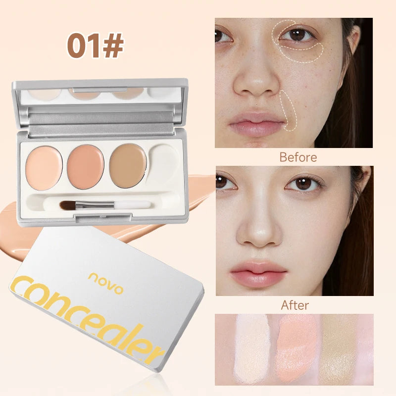 1 Concealer Palette Long-lasting Waterproof Coverage Dark Circles Qme 6088-01
