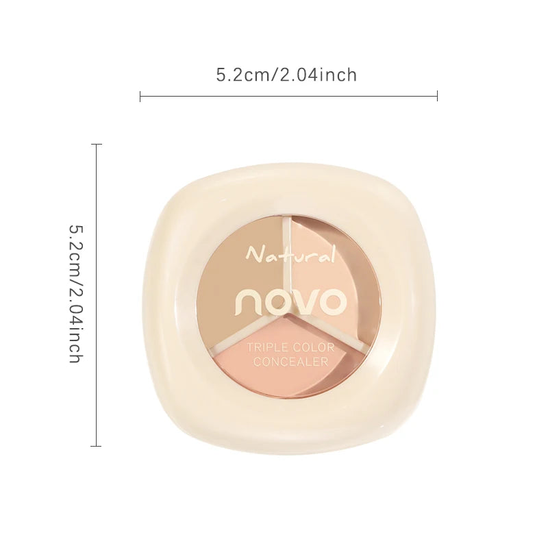 Three-color Concealer Palette Waterproof Long-lasting Contouring Qme