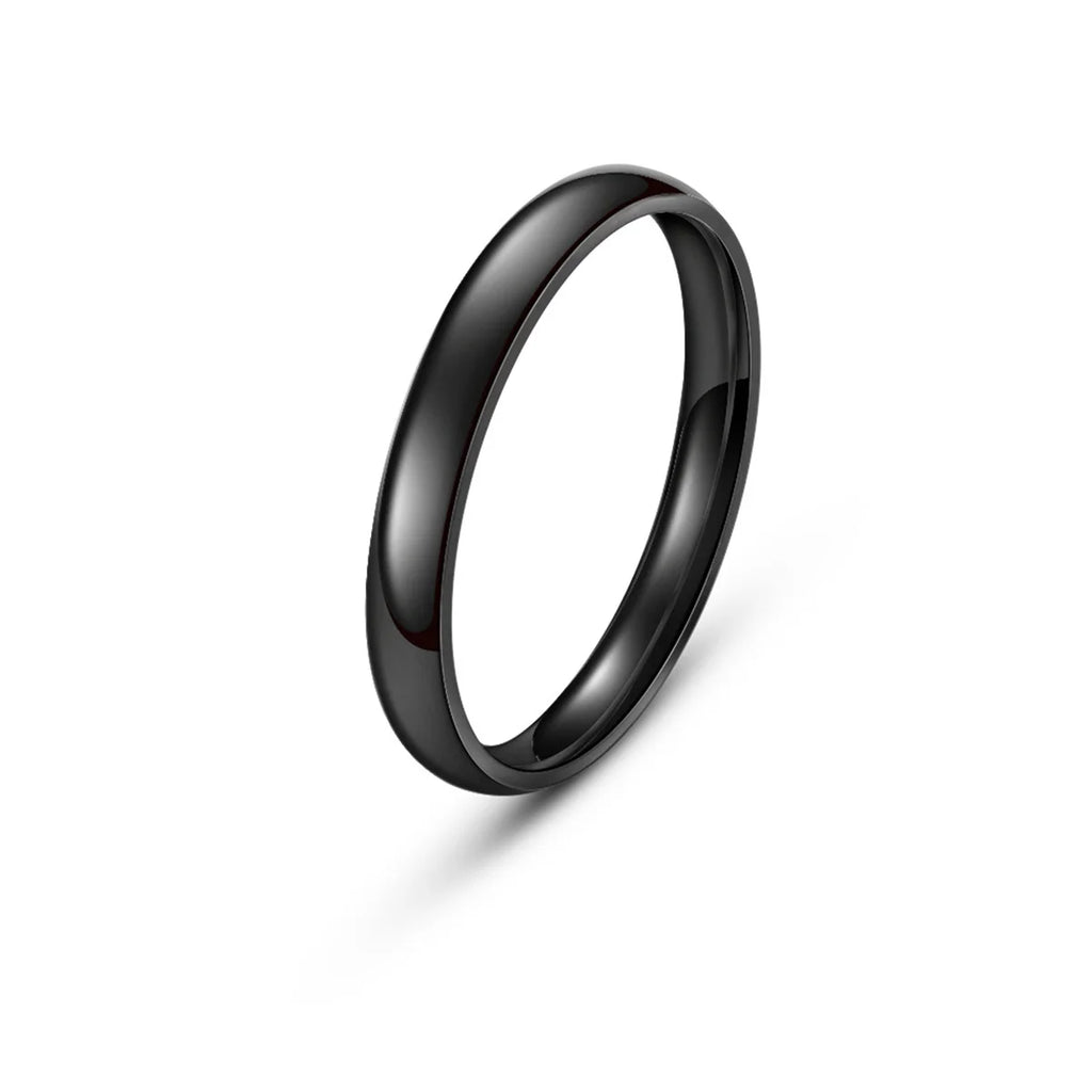 2/3/4mm Thin Stackable Ring Exquisite Stainless Steel Plain Band Knuckle Midi Ring Women Girl Size 5-13 Simple Punk Korean Decor Qme