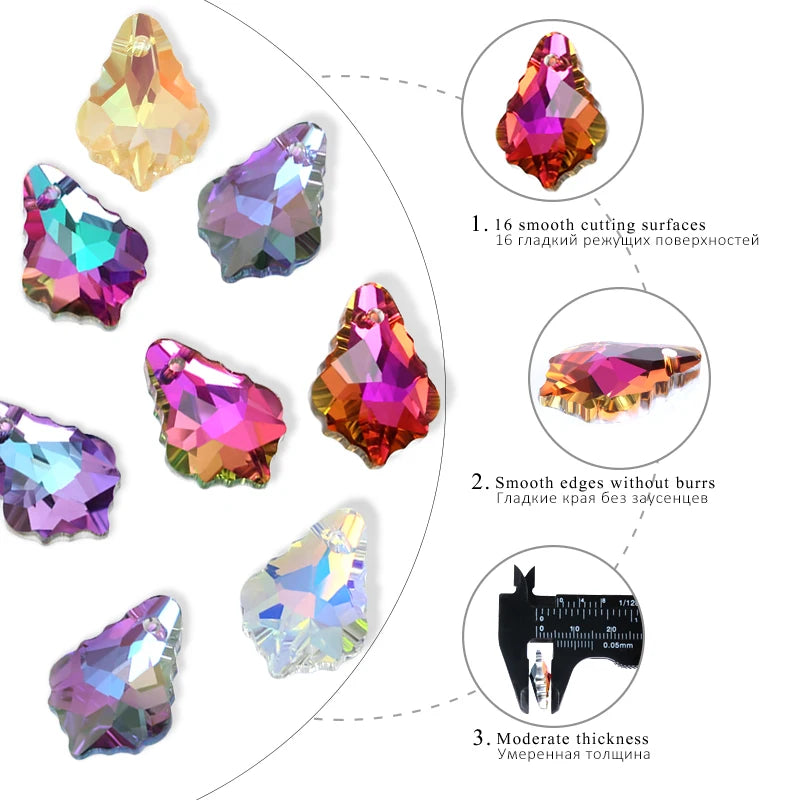 11x16mm Crystal 6090 Baroque Pendant Glass Austria Loose Beads Rhinestone Charms for Jewelry Making Necklace Earrings DIY 12Pcs Qme