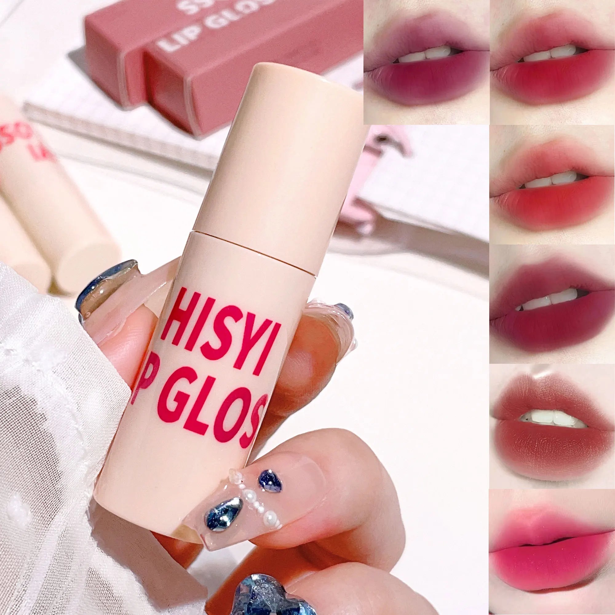 HISYI Airy Matte Velvet Lipstick Non-stick Long-lasting Flawless Qme