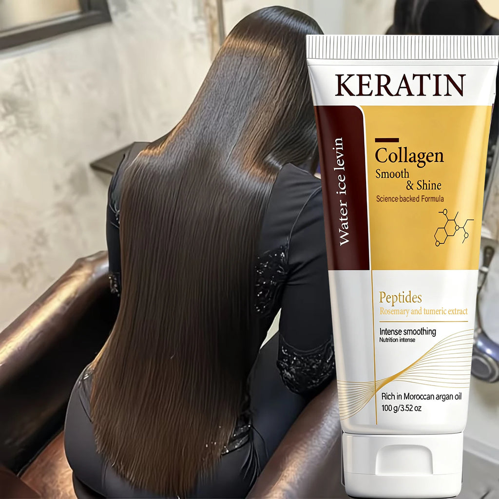 Collagen Hair Mask with Keratin & Peptides, Smoothing & Nourishing Hair Care Qme