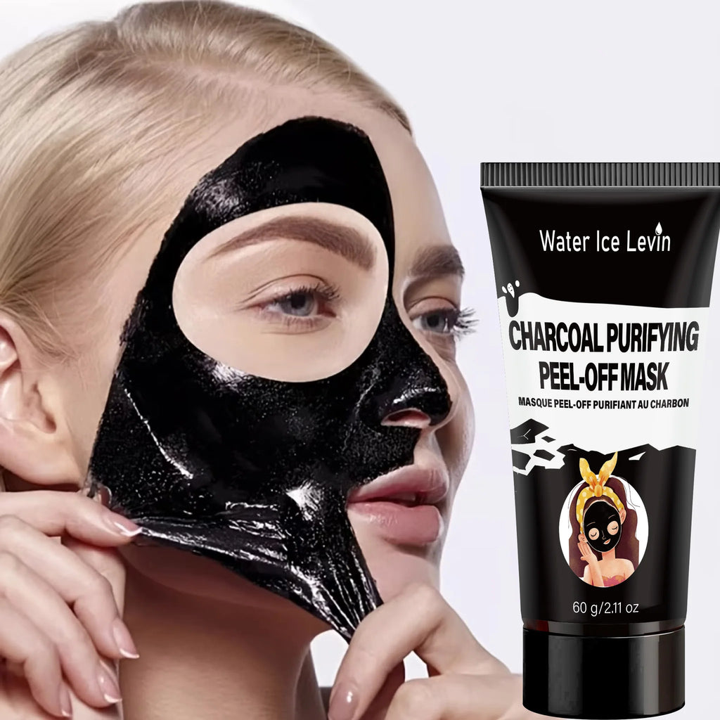 Charcoal Peel Off Facial Mask Rosemary Extract Biotin Keratin Deep Purify Pores Moisturizing Tighten Skin Care Mask 60g Qme