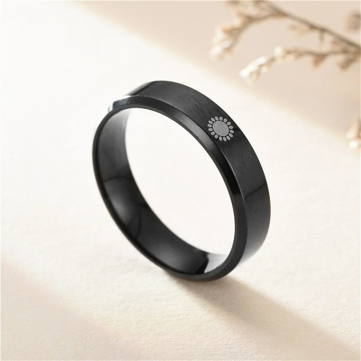 Trendy Sun Moon Couple Rings For Women Men Teens Lover's Stainless Steel Paired Couple Ring Party Wedding Fashion Jewelry Gifts Qme