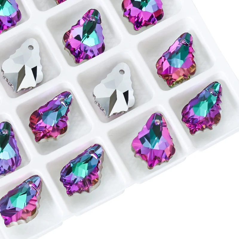 11x16mm Crystal 6090 Baroque Pendant Glass Austria Loose Beads Rhinestone Charms for Jewelry Making Necklace Earrings DIY 12Pcs Qme 001VO 11x16mm-12pcs