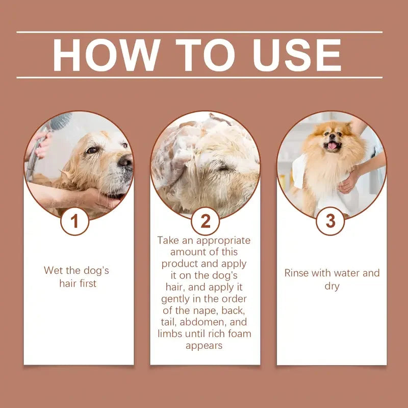 Water Ice Levin 100ml 3 In 1 Pet Wash Mild Deodorize Hydrate Shiny Coat Dog Cat Skin Care Qme