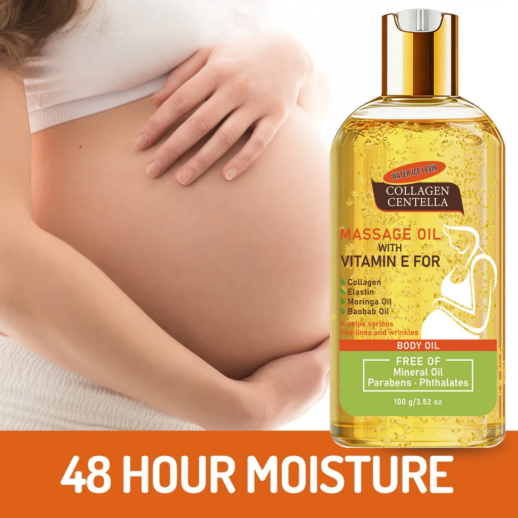 Mineral Oil Free Centella Collagen Massage Oil, Hydrating Firming Anti Fine Line Body Care Qme