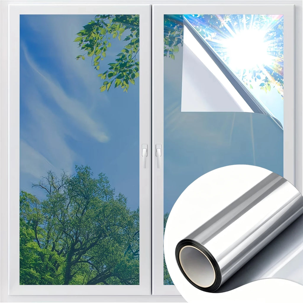 Transparent Glass Film Provides Heat Insulation UV Protection Privacy Suitable For Sun Shading On Glass Balconies And In Rooms. Qme zuanshiyin 50cmX2m
