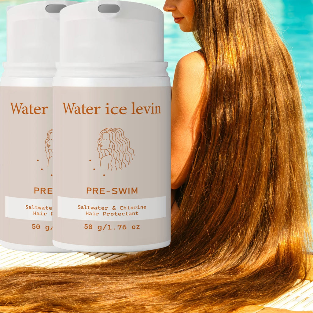 Water Ice Levin Pre-Swim Hair Protectant 50g Keratin Biotin Collagen Block Saltwater Chlorine Smooth Supple Hair Care Cream Qme
