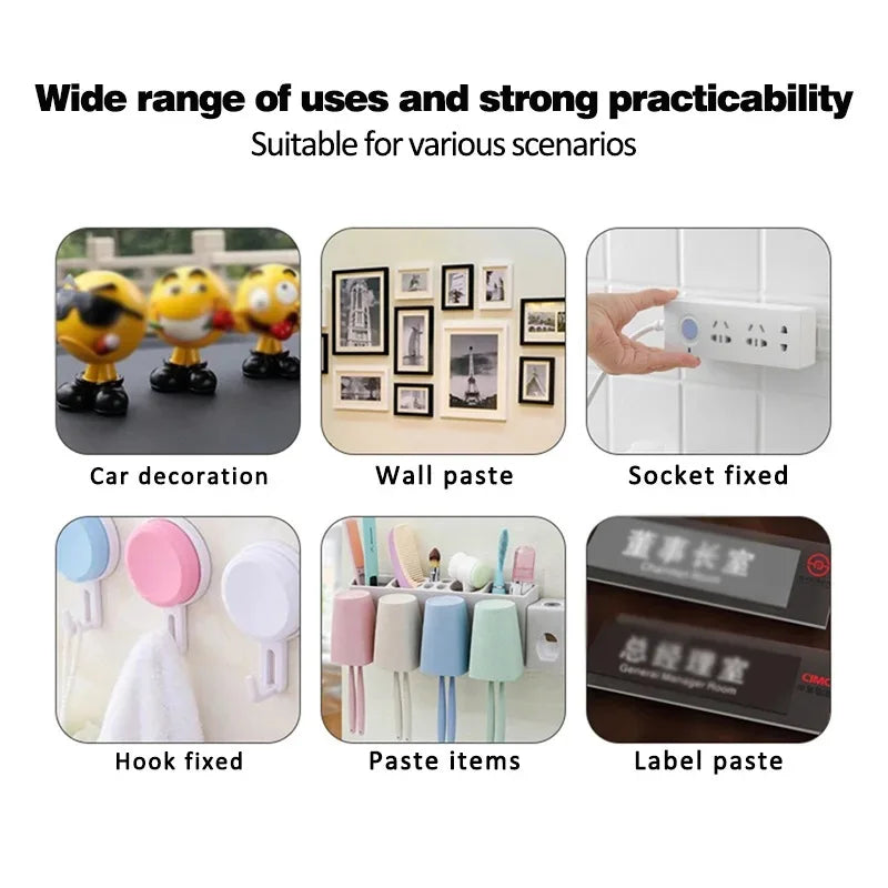 Thickness Double Sided Tape Transparent Reusable Waterproof Adhesive Qme