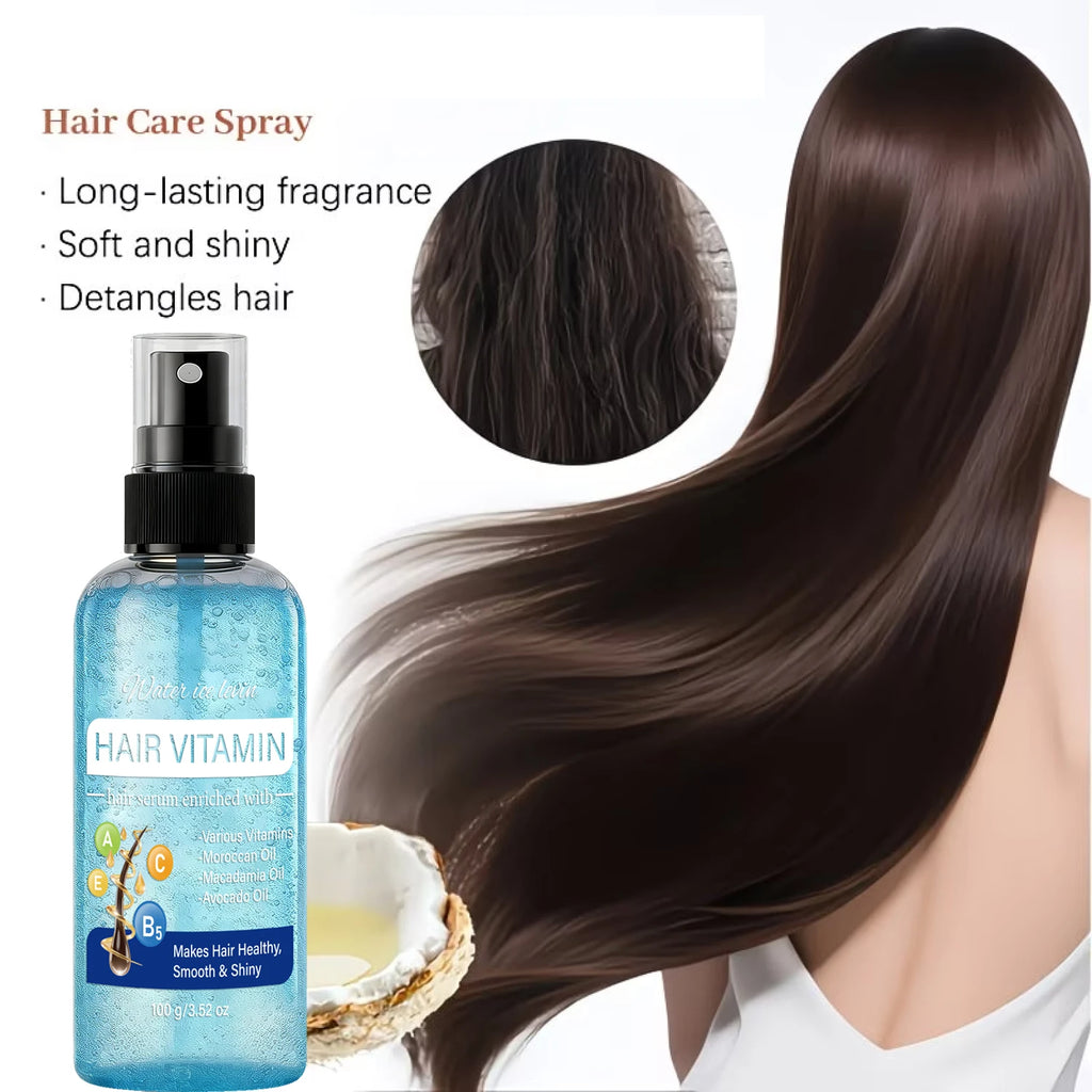 Water Ice Levin Vitamin Infused Hair Care Spray 100g Argan Macadamia Avocado Oil Smooth Shiny Dry Hair Repair Mist Qme