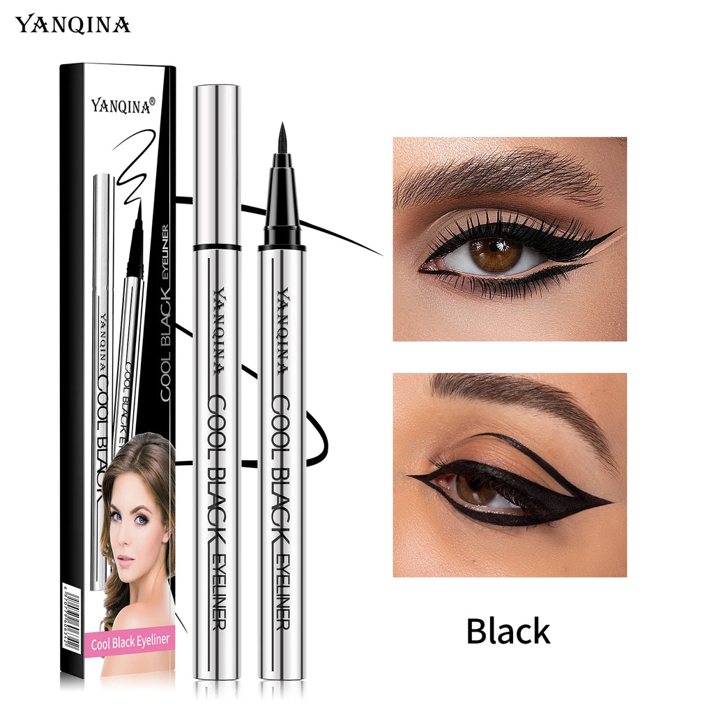 Quick-dry Eyeliner Pencil Makeup Long Lasting Smooth Matte Eye Liner Waterproof Anti Smudge Liquid Eyeliner Pen Eyes Cosmetics Qme 8634B