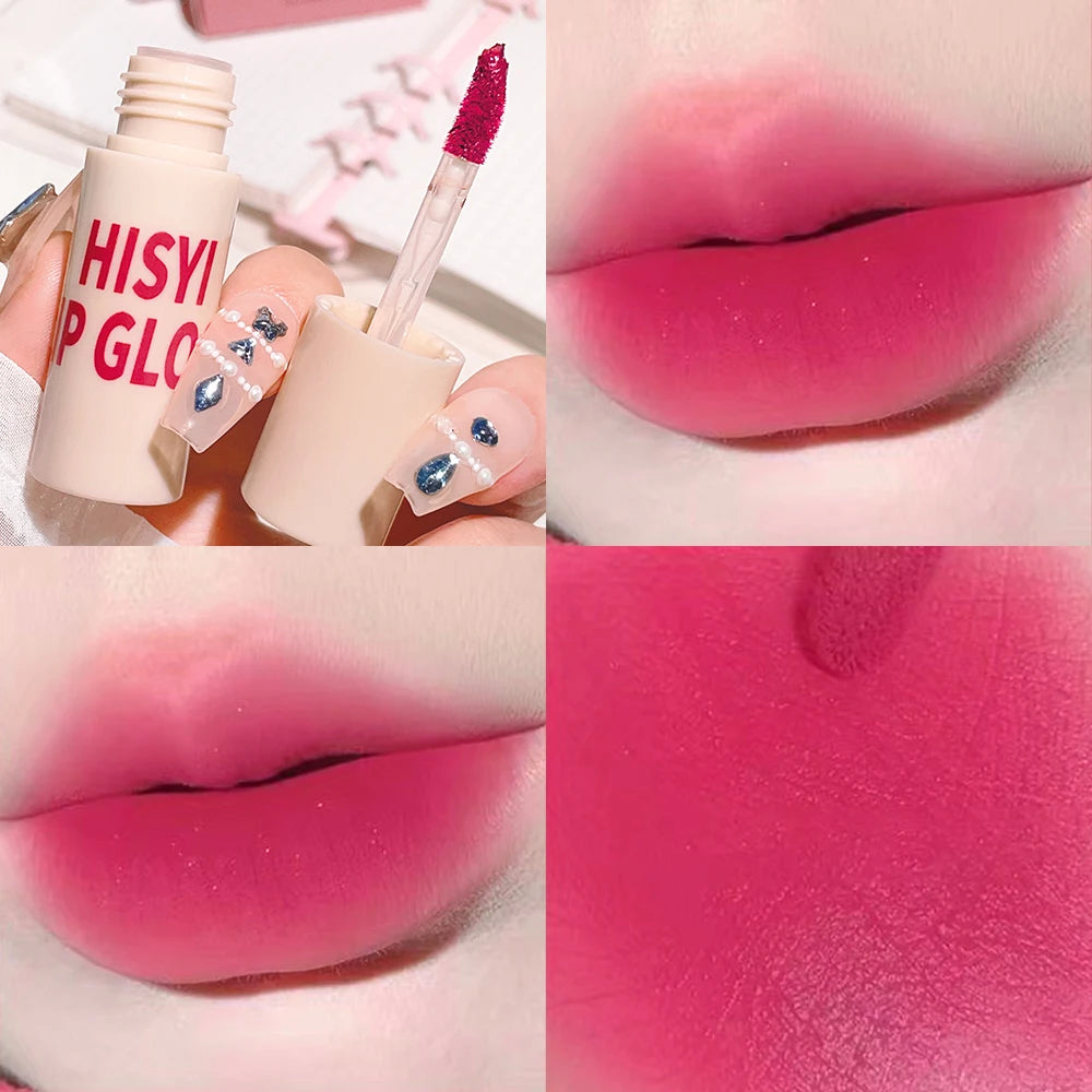 HISYI Airy Matte Velvet Lipstick Non-stick Long-lasting Flawless Qme