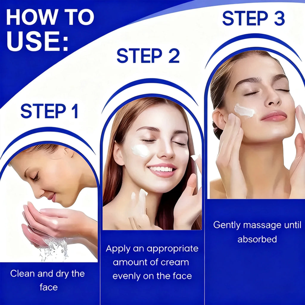 Retinol Collagen Hyaluronic Acid Face Cream Niacinamide VC Nourish Smooth Fine Lines Daily Anti-Aging Cream 100g Qme