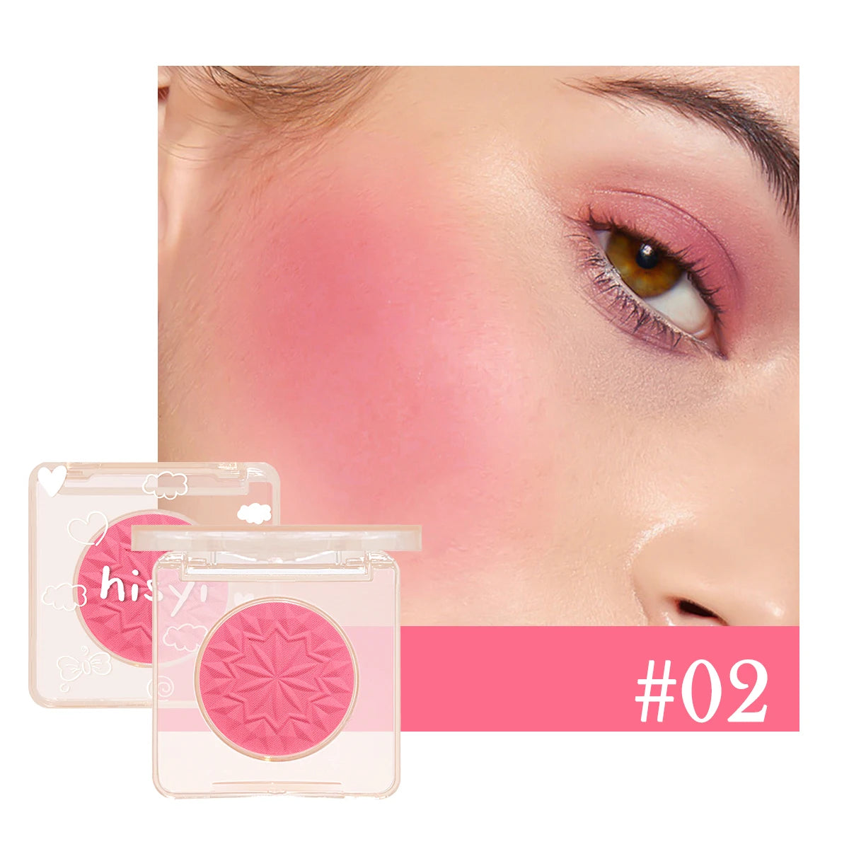 Rose Pink Matte Blush Starlight Single Shade Glow Easy Blend Qme Cherry