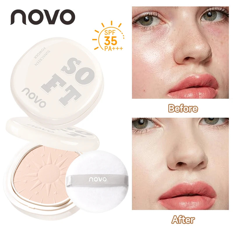 SPF30+Sunscreen Setting Powder - 24-Hour Oil Control, Long-Lasting Concealer, Waterproof, Sweat-Proof, Vitamin E Qme