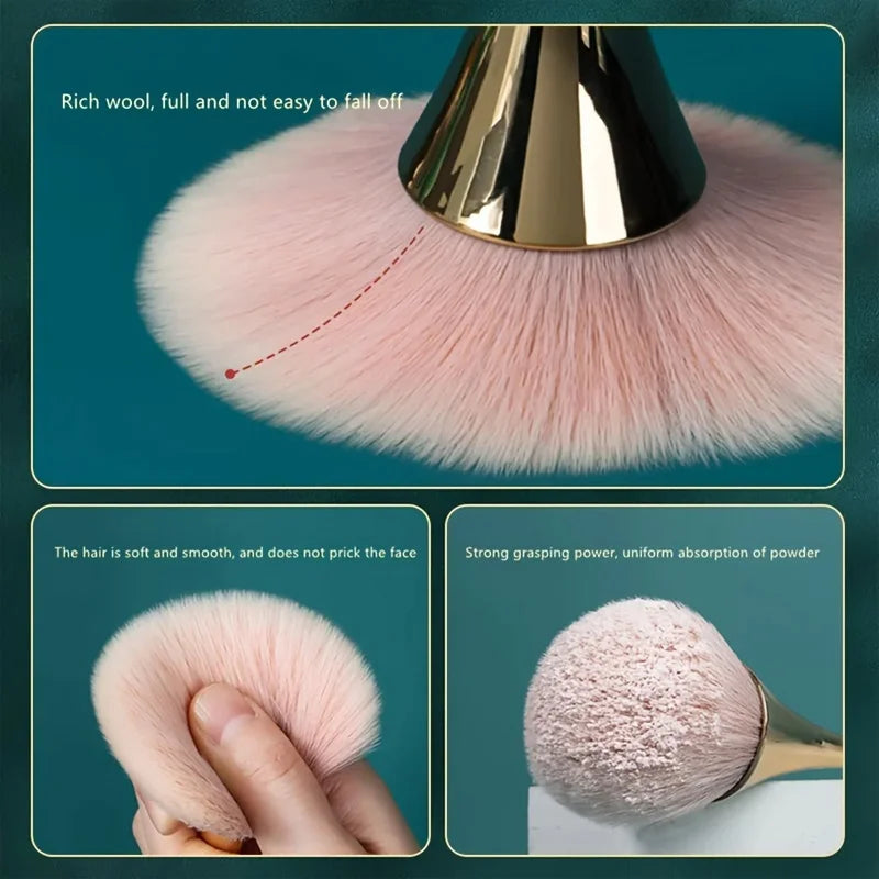 Small Waist Loose Powder Brush Fluffy Soft Hair Blush Setting Beauty Qme