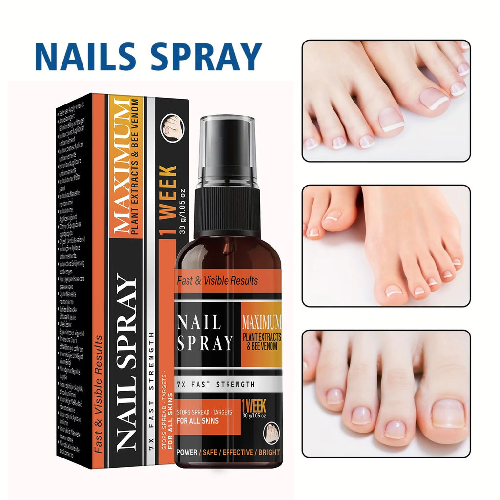 Nail Spray Fast & Visible Result, Strengthening & Repair with Bee Venom, Collagen & Hyaluronic Acid Qme