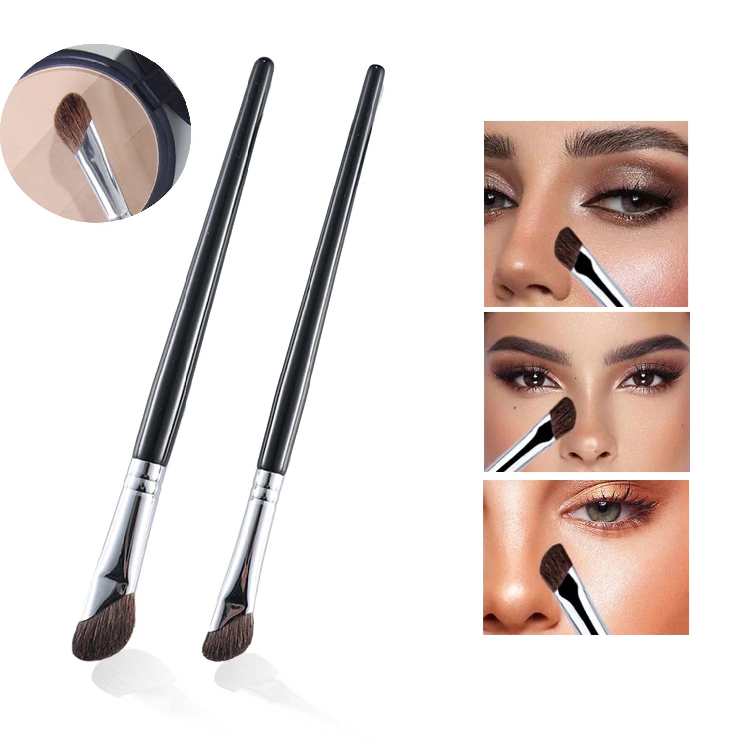 Angled Contour Brush Nose Smudge Perfect Contouring Sculpting Qme 2pcs set