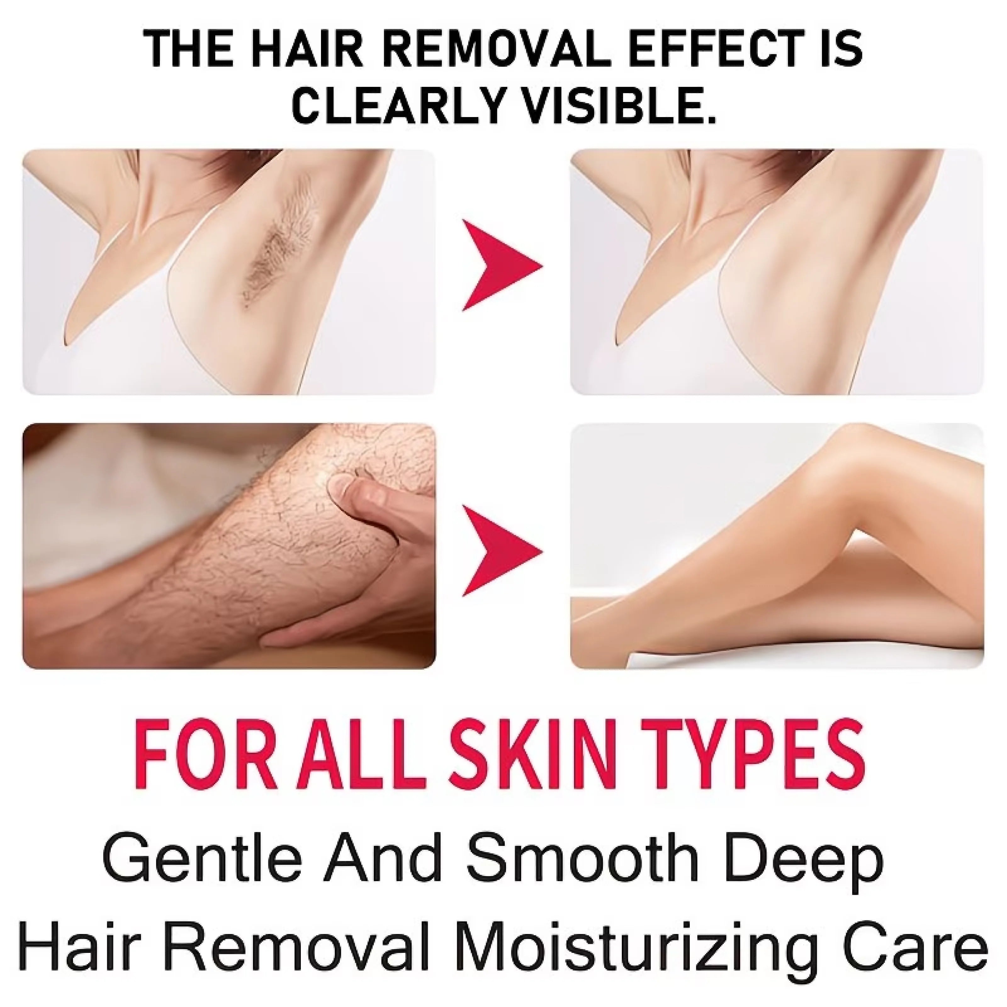 Strawberry Scent Mild Depilatory Cream Hyaluronic Acid Keratin Nourishing Gentle Comfort Whole Body Hair Removing Cream 50g Qme